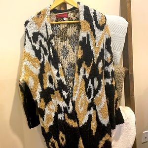 Cozy sweater coat with pockets